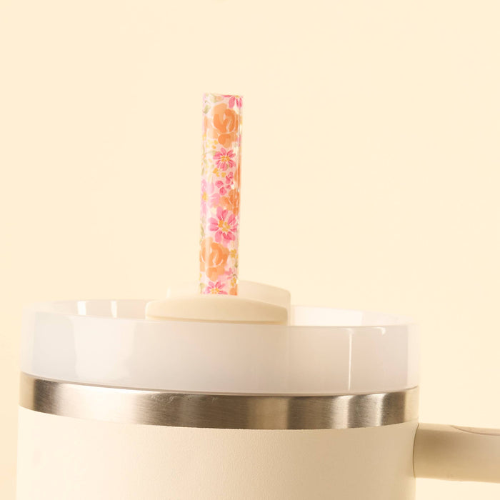Tumbler Straw Set-Secret Garden Pink
