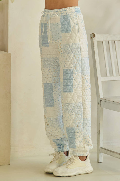 Quilted textured lounge pants