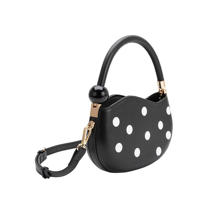 Jennie Black Polka Dot Top Handle Bag