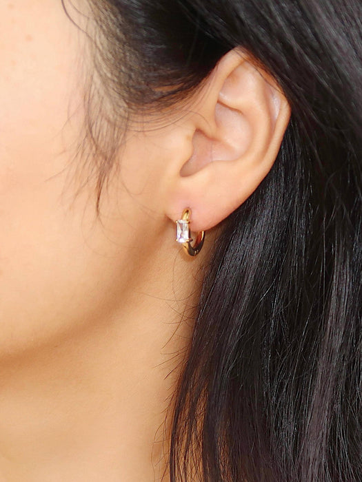 Adhara Huggie Earrings - 18k Gold