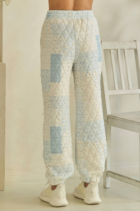 Quilted textured lounge pants