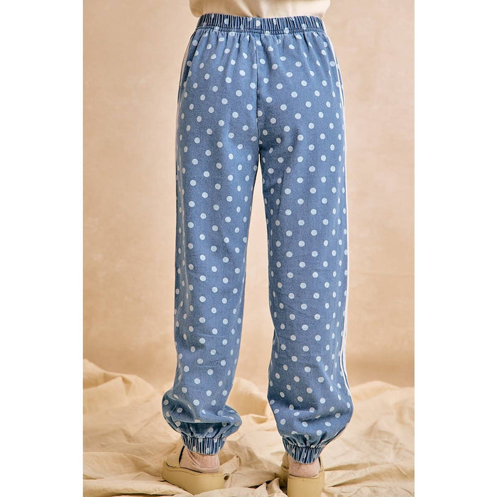 Denim Polka Dot Jogger