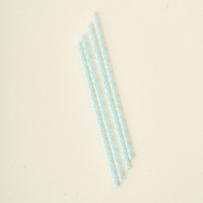 Tumbler Straw Set-Check Blue