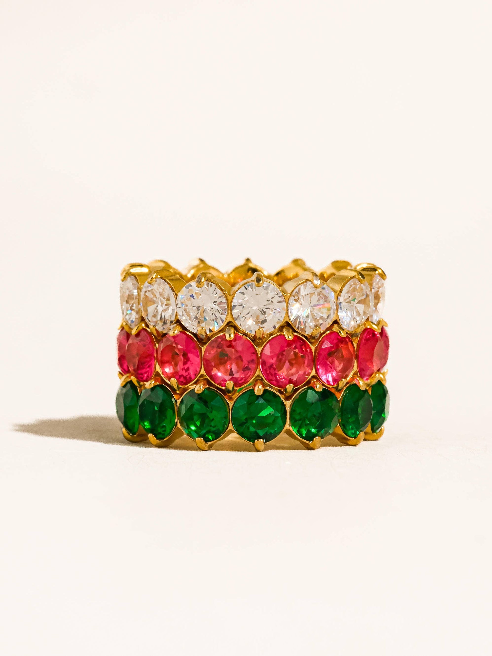 Veloura Eternity Ring- 18k Gold– OUI THREE GIRLS