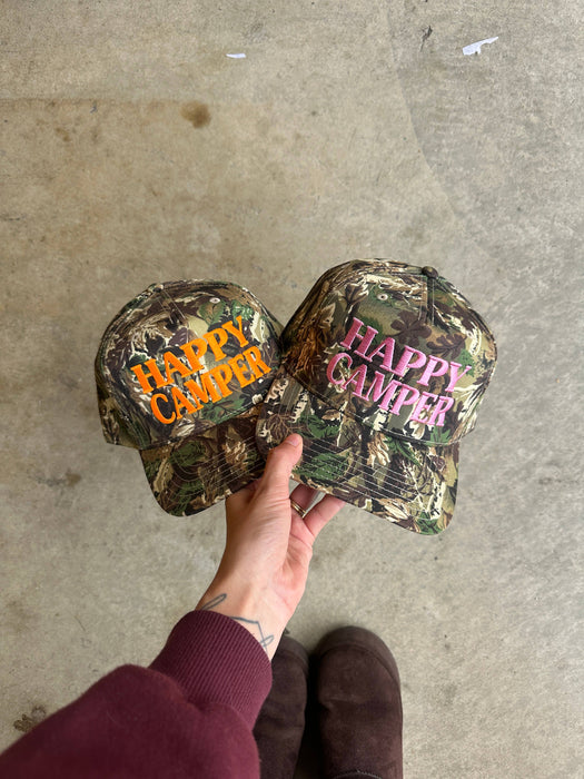 Pink Happy Camper Hat