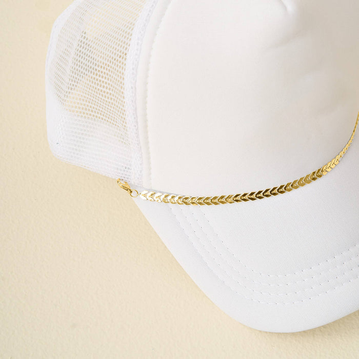 Trucker Hat Chain-Gold-Leaf Chain