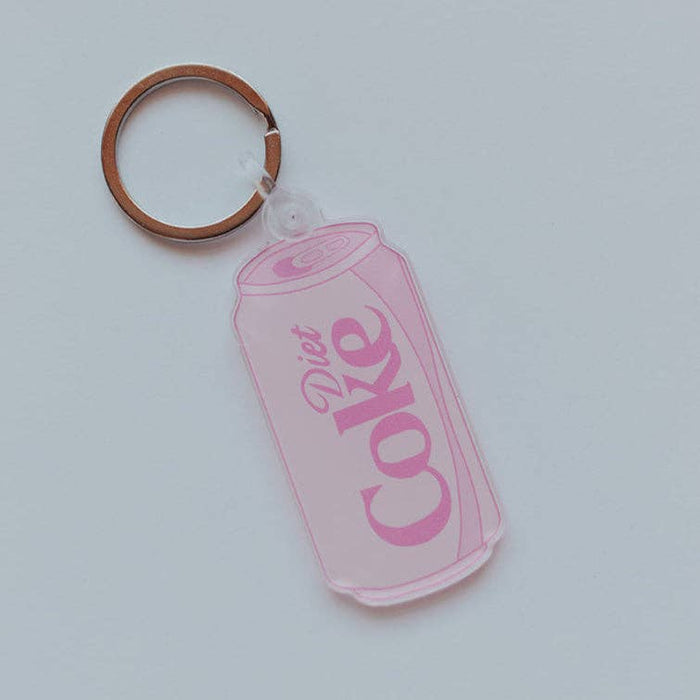 Pink Acrylic Diet Coke Keychain