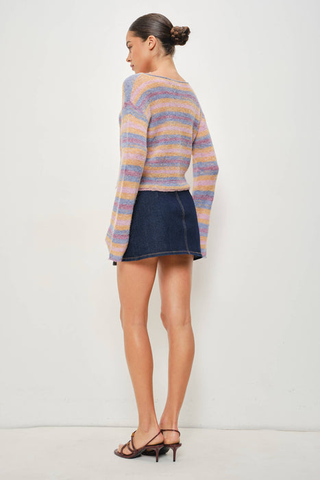 Space Dyed Striped Sweater