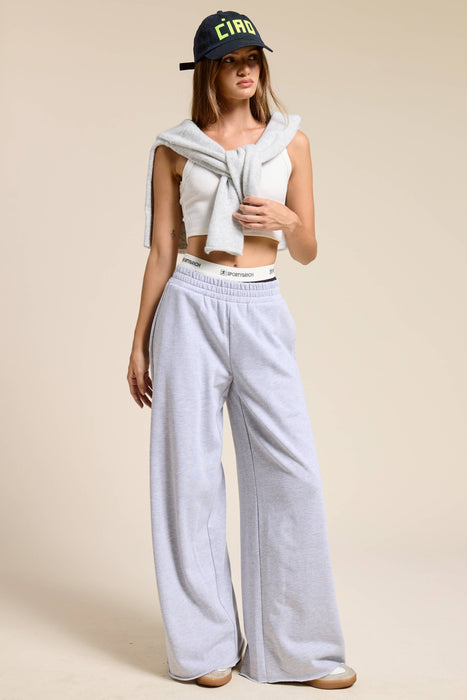 Wide Leg Cotton Jogger Sweatpants