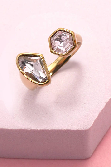 Open Gem Ring - 18k Gold
