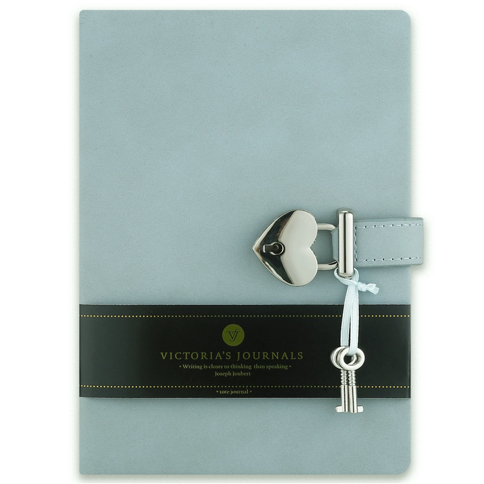Pastel Blue Lock & Key Diary