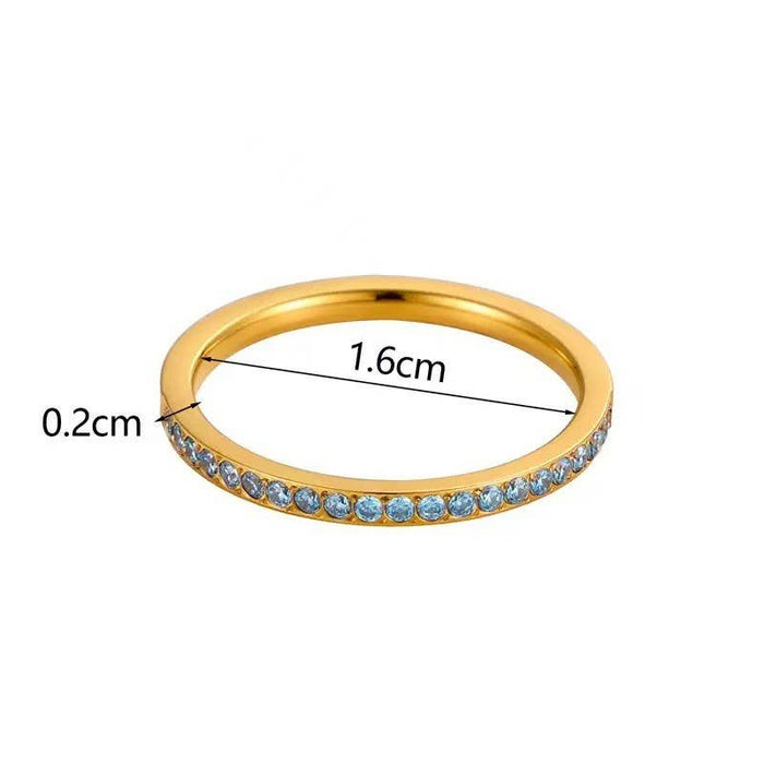 Rhinestone Eternity Band - 18k Gold