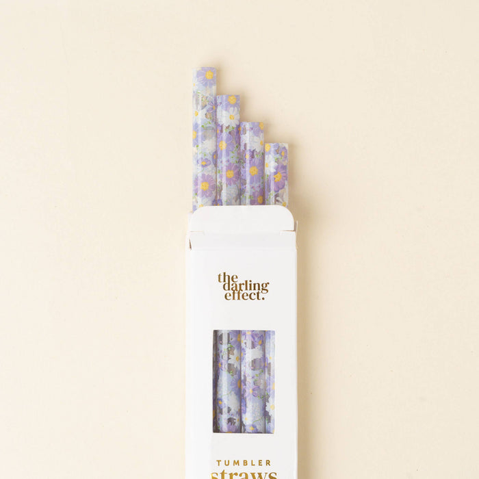 Tumbler Straw Set-Bouquet Beauty Purple