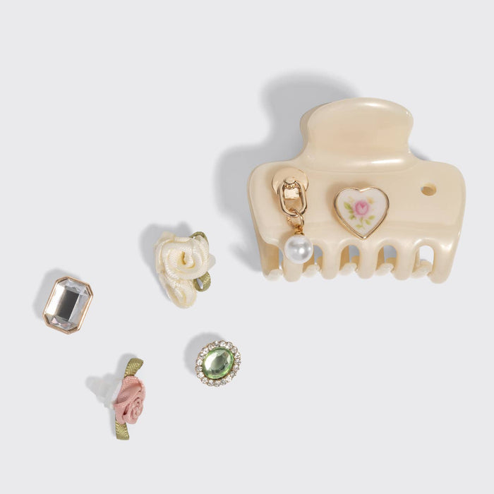 Kitsch Cloud Clip 7pc Set - Pearlized Cream