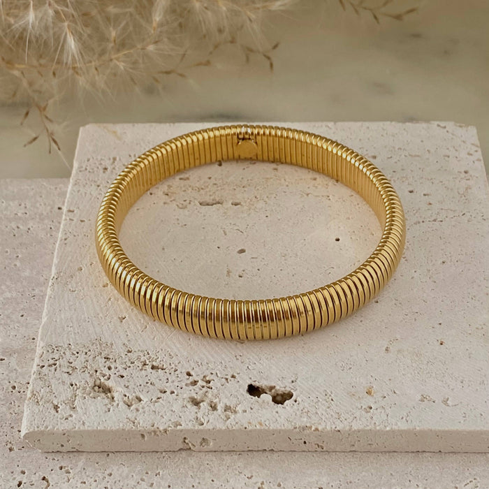Link Bangle Bracelet 18k gold plated