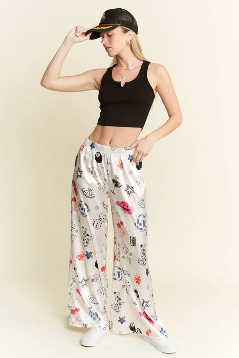 Collage Satin Pants
