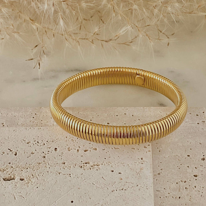 Link Bangle Bracelet 18k gold plated