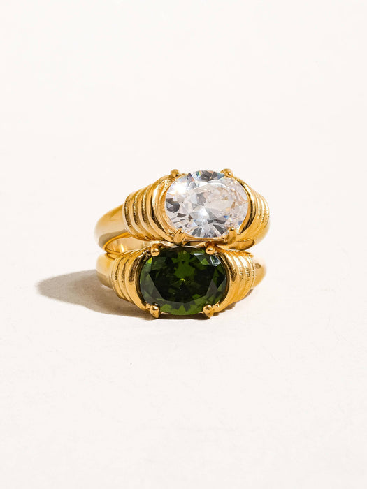 Verna Rhinestone Ring 18k Gold