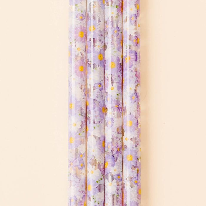 Tumbler Straw Set-Bouquet Beauty Purple