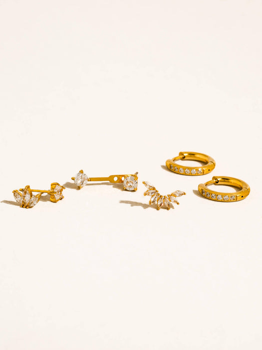 Novae Mix Earring Set - 18k Gold