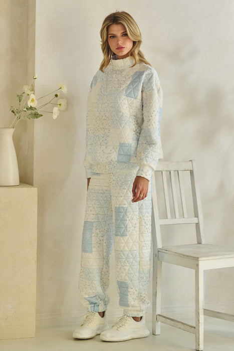 Quilted textured lounge pants