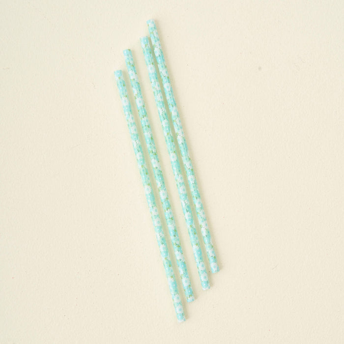 Tumbler Straw Set-Daisy Craze Aqua