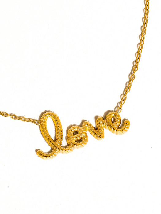 Love Letter Necklace - 18k Gold
