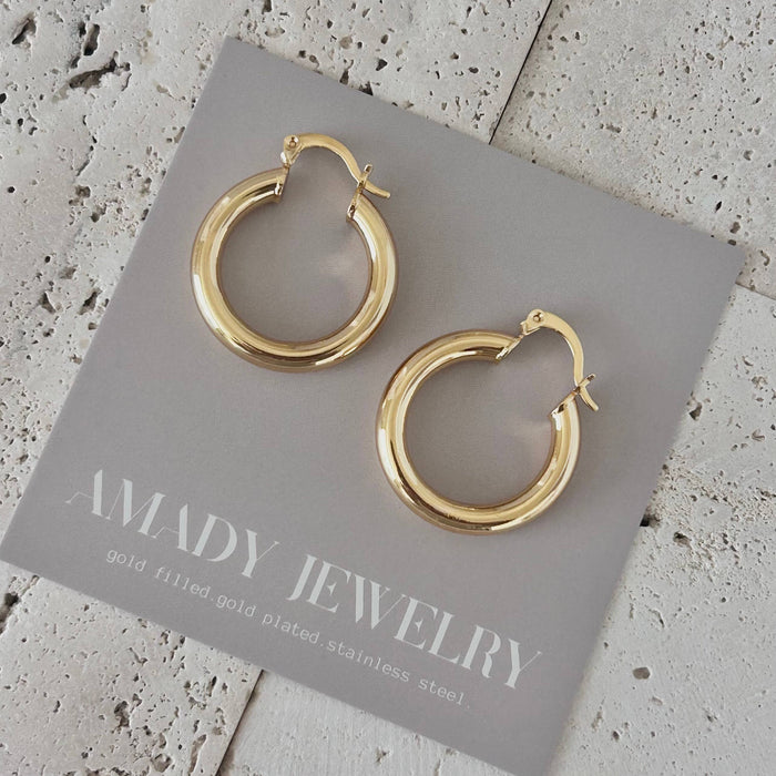 Hoop Earrings -18k Gold