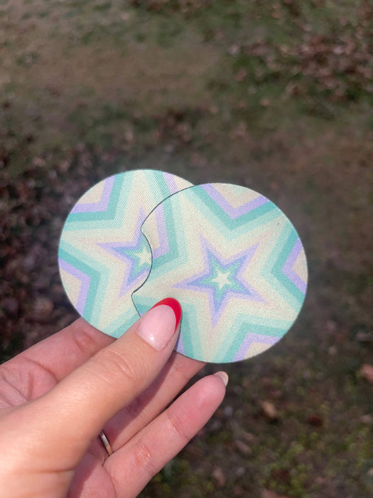 Car Coaster Set - Pastel Stars