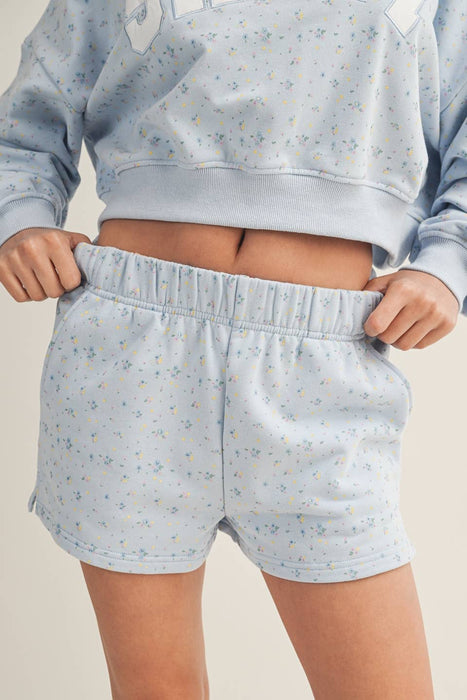 Ditsy Print Sweat Shorts