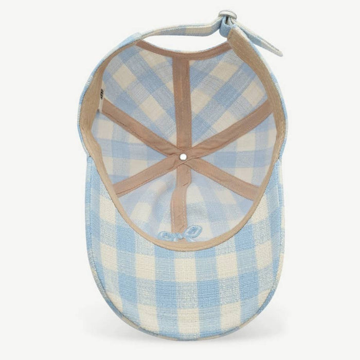 Blue bow embroidered cap