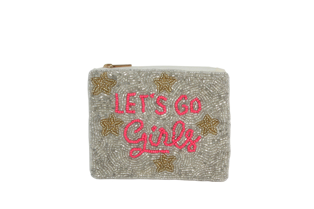 Lets Go Girl Beaded Coin Purse