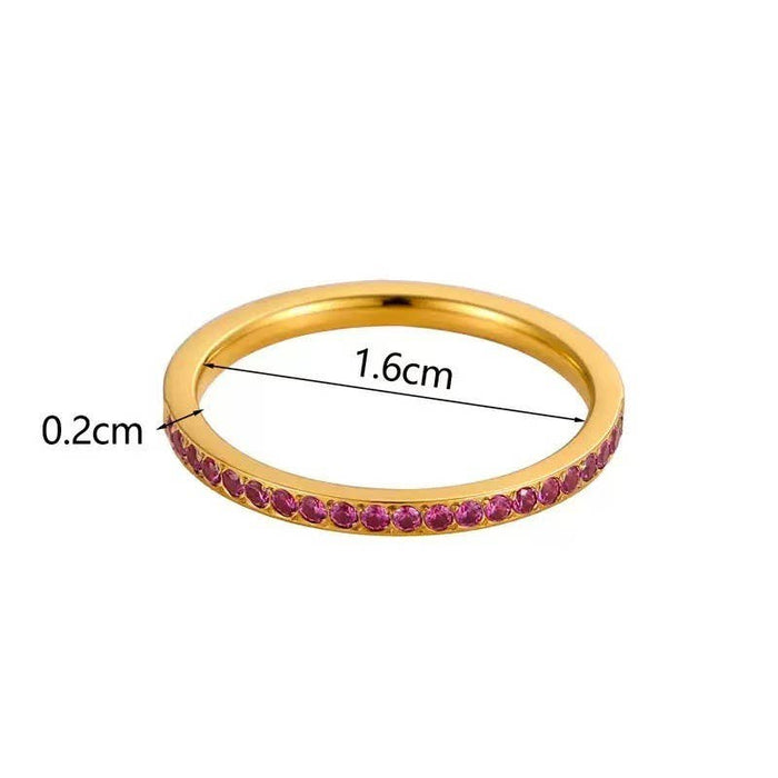 Rhinestone Eternity Band - 18k Gold