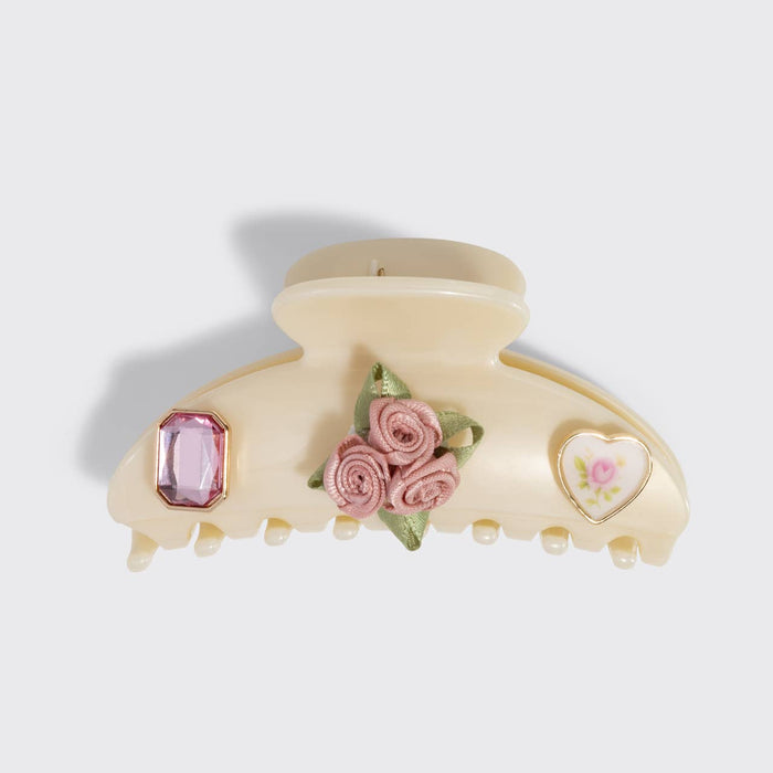 Kitsch Curved Claw Clip 7pc Set- Pearlized Cream