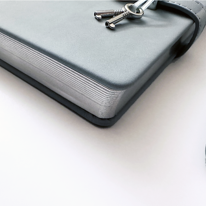Pastel Blue Lock & Key Diary