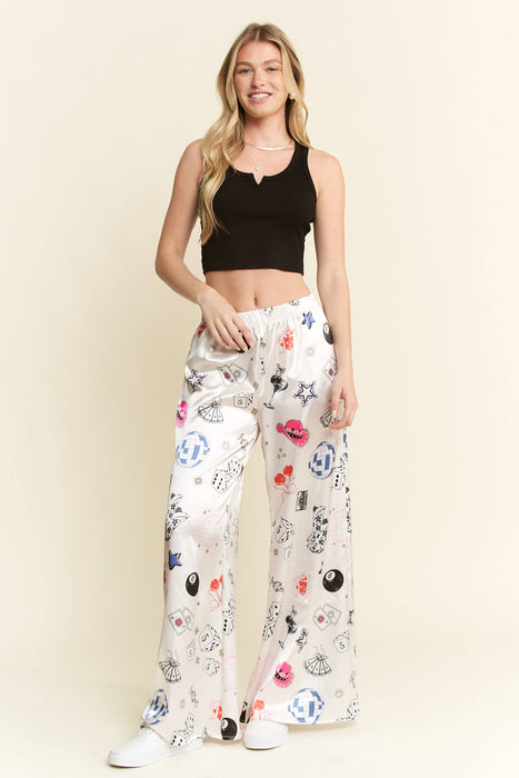 Collage Satin Pants