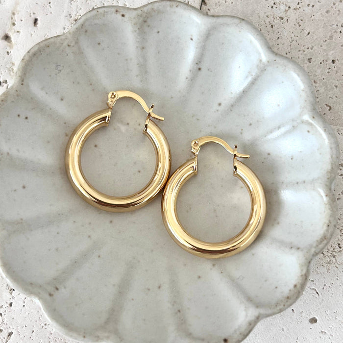 Hoop Earrings -18k Gold