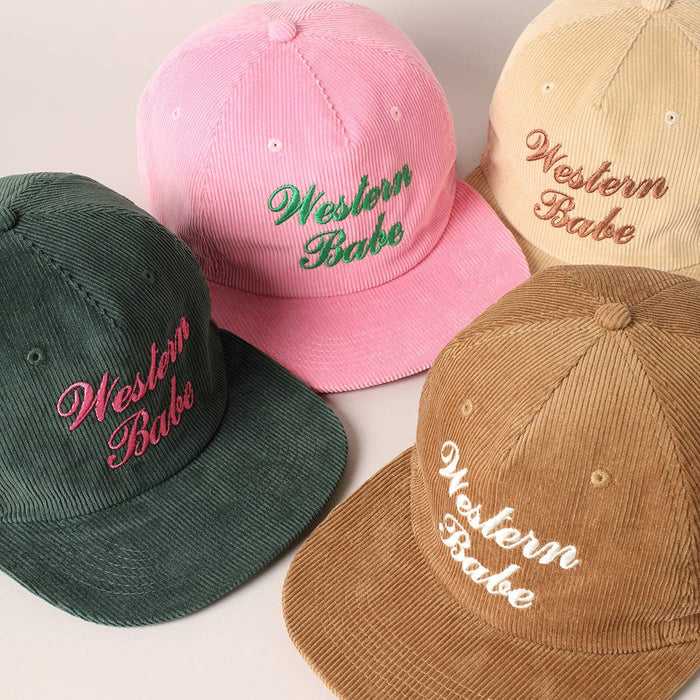 Western Babe Corduroy Cap