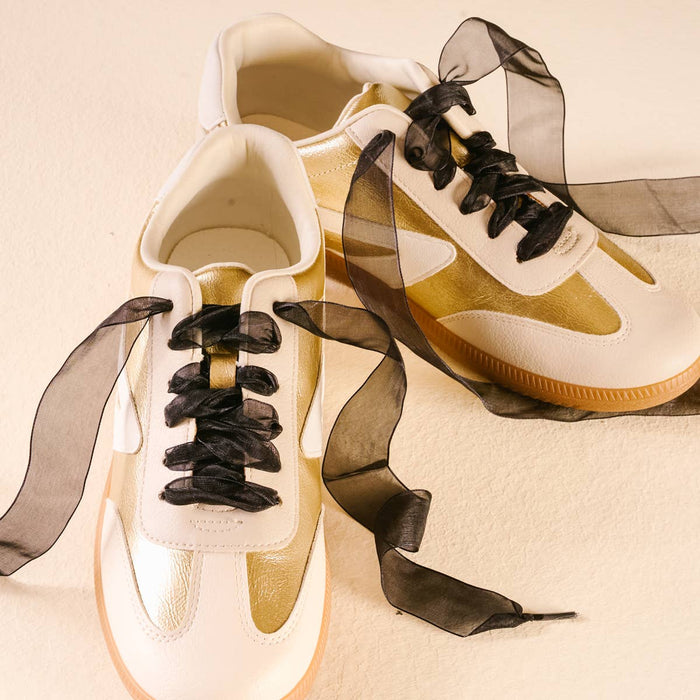 Step It Up Shoelaces–Sheer Black
