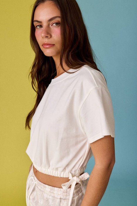 Side Tie Crew Tee
