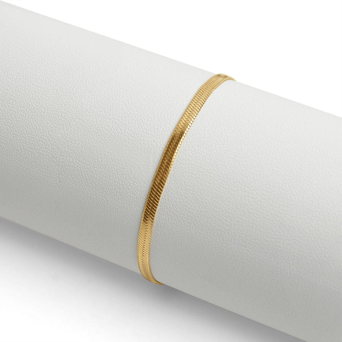 Herringbone Bracelet - 18k Gold