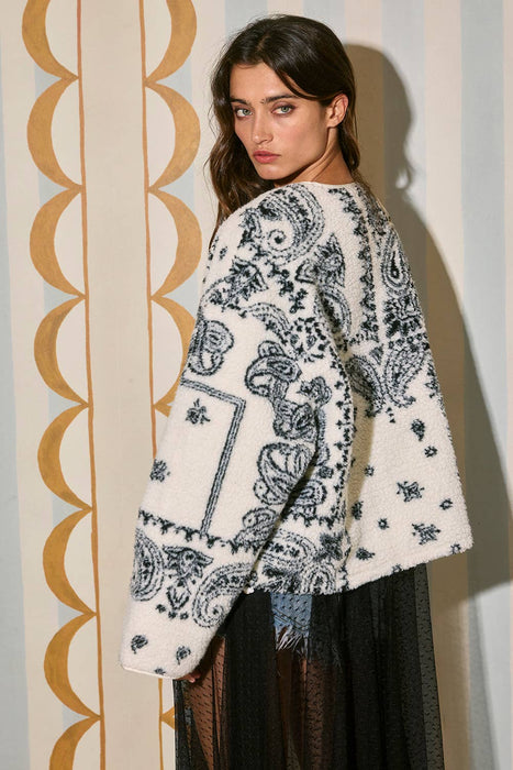Paisley Print Teddy Jacket
