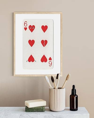 Hearts Card Wall Art