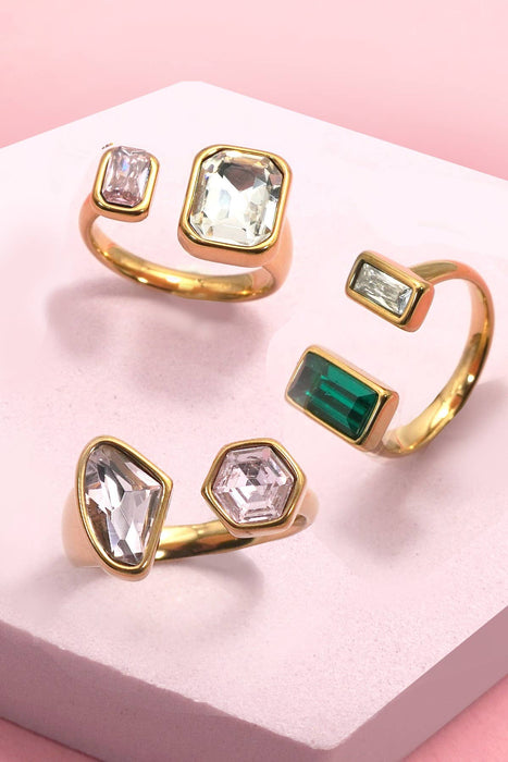 Open Gem Ring - 18k Gold