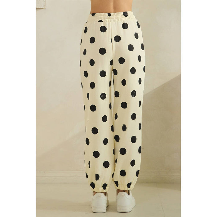 Black Polka Dot Sweatpants