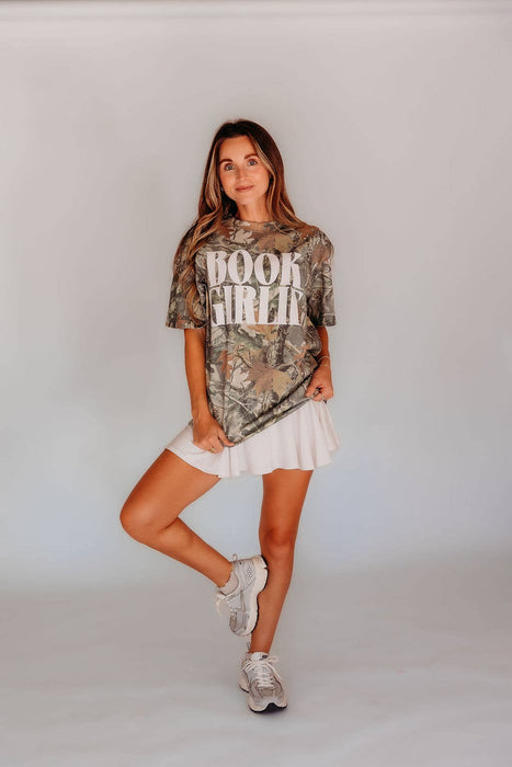 Book Girlie Vintage Camo Women's Graphic T-shirt