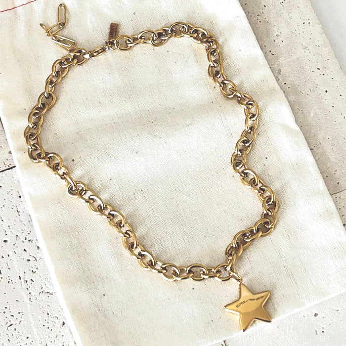 Star Necklace Bold Statement Necklace - 18k Gold