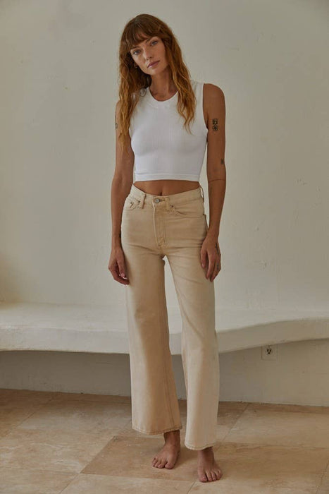 Seamless Ribbed Round Neck Top