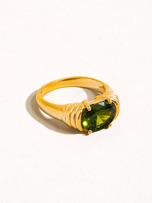 Verna Rhinestone Ring 18k Gold