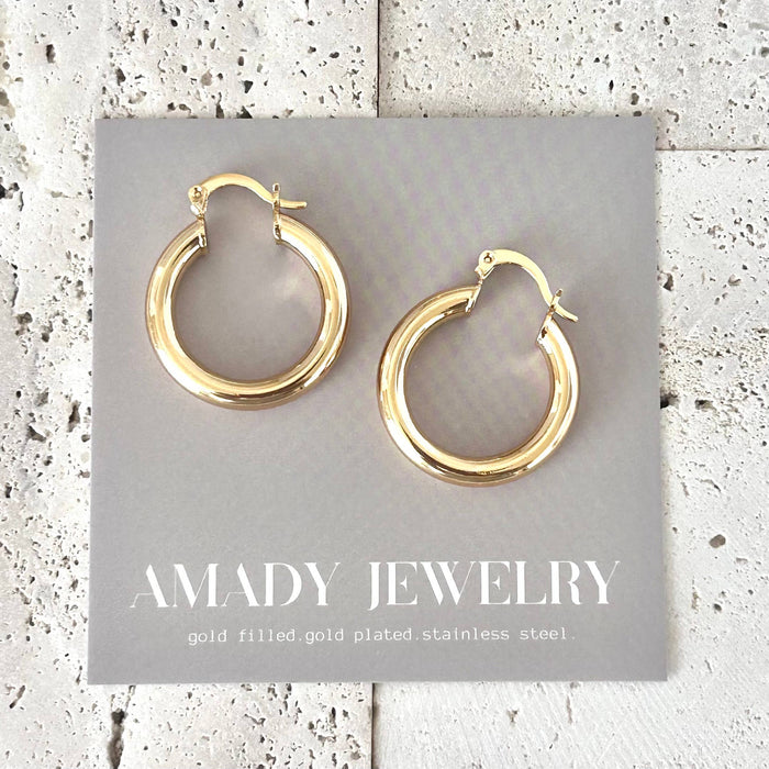 Hoop Earrings -18k Gold